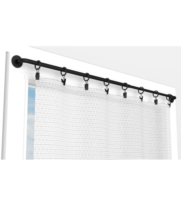 1 Tringle Visio noir mat 40-60cm D7