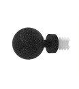 Lot de 2 embouts Boule noir martelé D19