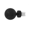 Lot de 2 embouts Boule noir martelé D19