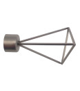 1 Embout Triangle filaire nickel givré D28