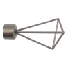 1 Embout Triangle filaire nickel givré D28