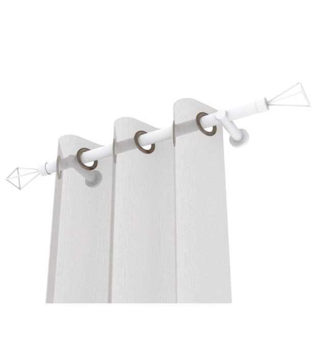 Lot de 2 embouts Triangle filaire blanc mat D20