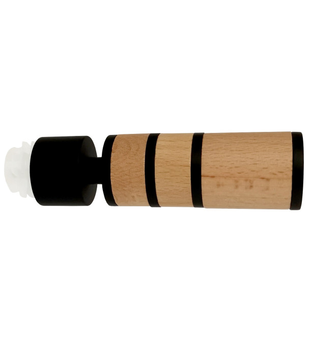 1 Embout Cylindre noir mat/bois naturel  D28