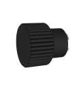 1 embout bouton molete noir mat D28