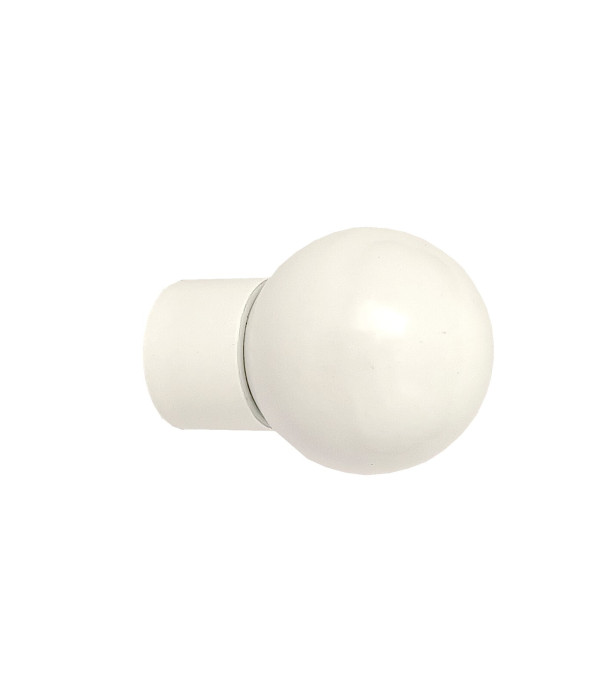 Lot de 2 embouts Boule blanc brillant D19