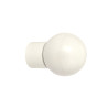 Lot de 2 embouts Boule blanc brillant D19