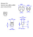 Lot de 100 glisseurs clic pour rail D20-28