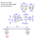 Glisseur WAVE 6cm/ml rail D20-28 6mm