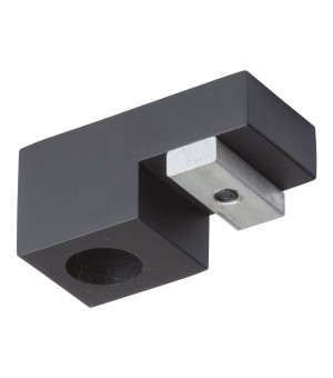 Support Aura plafond rail carré noir mat D20X20