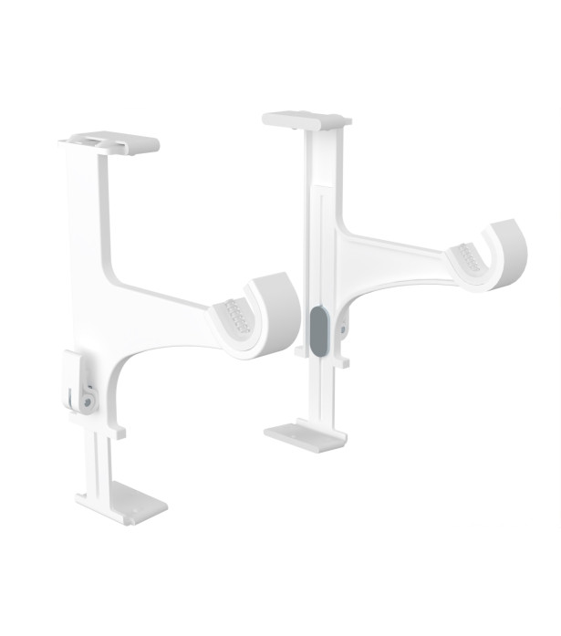 2 Supports sans perçage pour coffre de volet roulant blanc D28/20