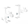 2 Supports sans perçage pour coffre de volet roulant blanc D28/20