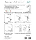 2 Supports sans perçage pour coffre de volet roulant blanc D28/20