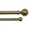 1 Kit double barre à rideau Boule bronze 160-300cm D19-16+D28-25